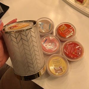 Yankee candle wax melter + candle cups